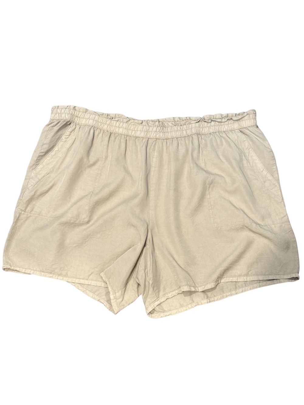 Devoted Beige Tencel Pull-On Lounge Shorts XXL - Picture 2 of 6